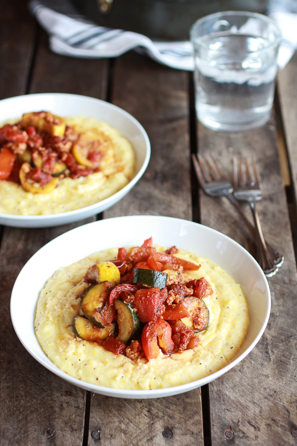 #pinmakeeat 8 | Squirrelly Minds Ratatouille with Creamy Polenta - from Half Baked Harvest