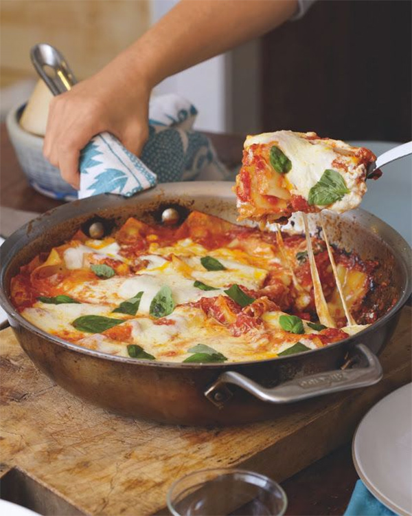 #pinmakeeat 9 | Squirrelly Minds - Skillet Lasagna from Boston Globe