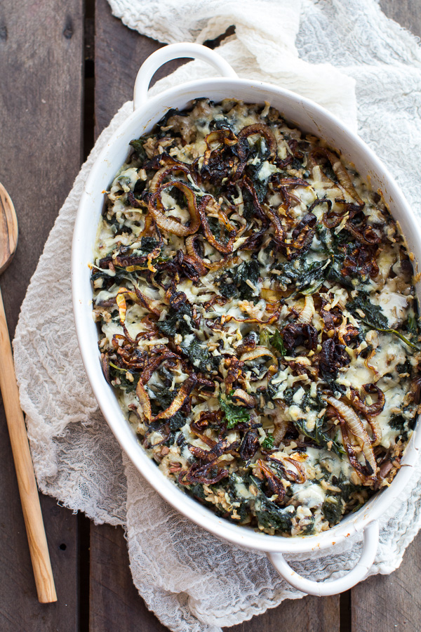 #pinmakeeat 10 | Squirrelly Minds - Kale and Wild Rice Casserole from Half Baked Harvest