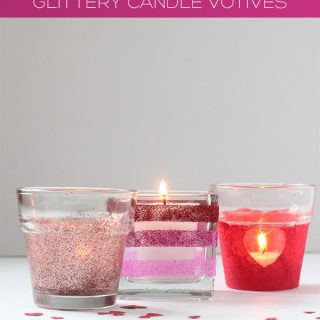 DIY/Holiday | Glittery Candle Votives for Valentine’s Day