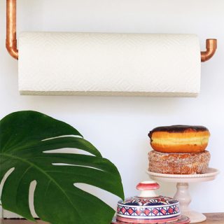 DIY | Suspended Copper Pipe Paper Towel Holder