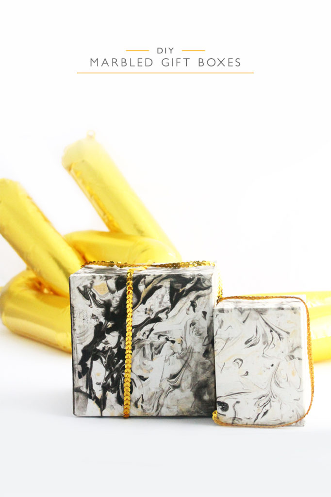 DIY Marbled Gift Boxes | Squirrelly Minds