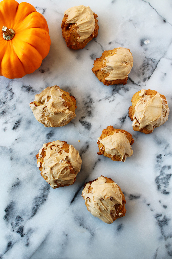 Mini pumpkin scones with brown sugar icing | Squirrelly Minds