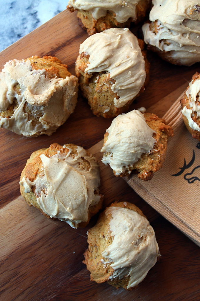 Mini pumpkin scones with brown sugar icing | Squirrelly Minds