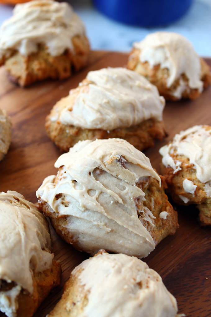 Mini pumpkin scones with brown sugar icing | Squirrelly Minds