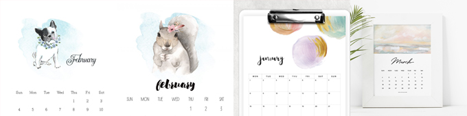 40+ Free Printable 2018 Calendars | Squirrelly Minds