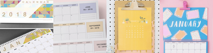 40+ Free Printable 2018 Calendars | Squirrelly Minds