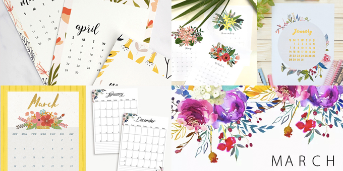 40+ Free Printable 2018 Calendars | Squirrelly Minds