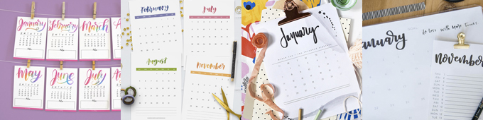 40+ Free Printable 2018 Calendars | Squirrelly Minds