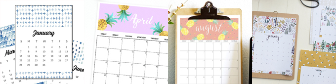 40+ Free Printable 2018 Calendars | Squirrelly Minds