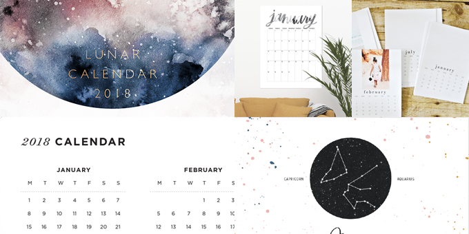 40+ Free Printable 2018 Calendars | Squirrelly Minds