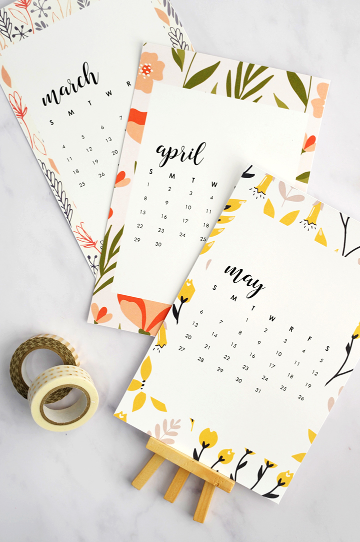 40+ Free Printable 2018 Calendars | Squirrelly Minds - Photo by Alice and Lois