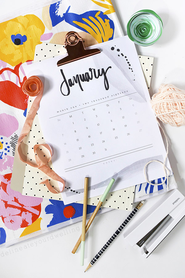 40+ Free Printable 2018 Calendars | Squirrelly Minds - Photo by Delineate Your Dwelling