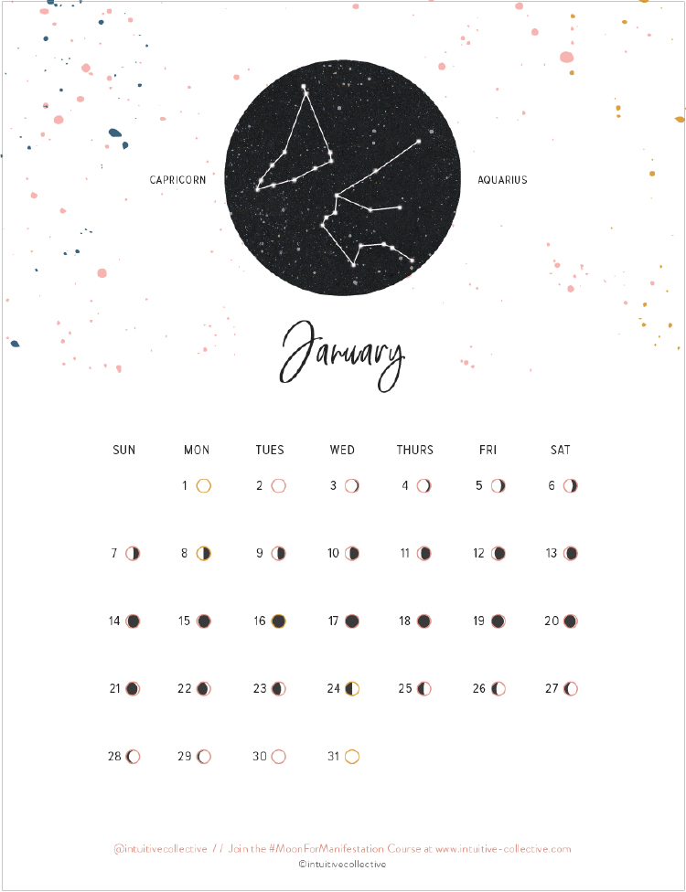 40+ Free Printable 2018 Calendars | Squirrelly Minds - Photo by Intuitive Collective