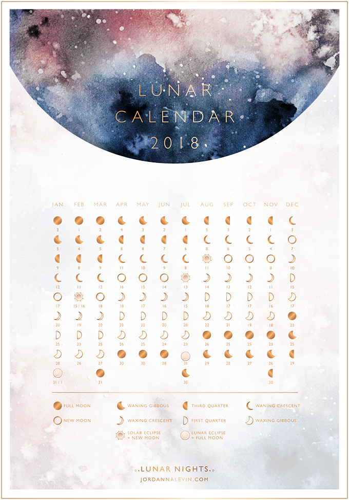 40+ Free Printable 2018 Calendars | Squirrelly Minds - Photo by Jordanna Levin