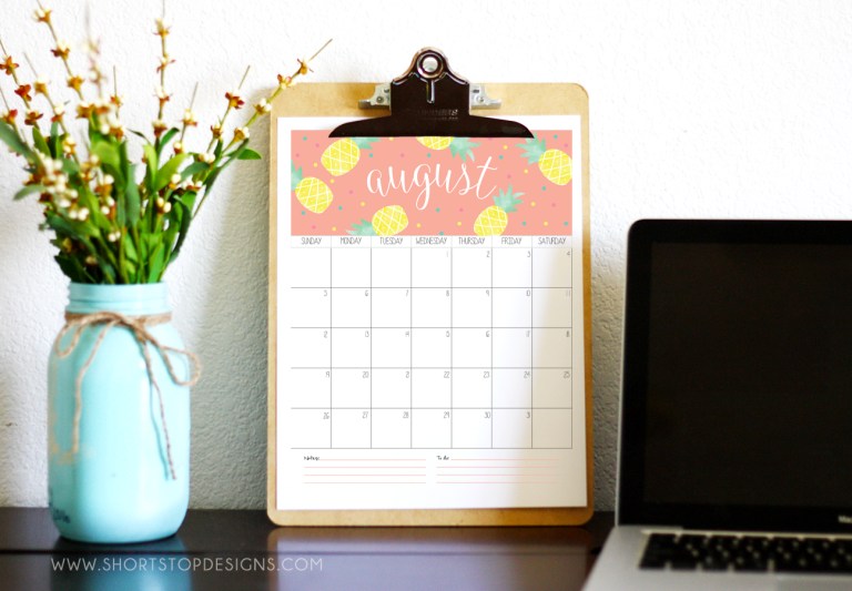 40+ Free Printable 2018 Calendars | Squirrelly Minds - Photo by Short Stop Designs