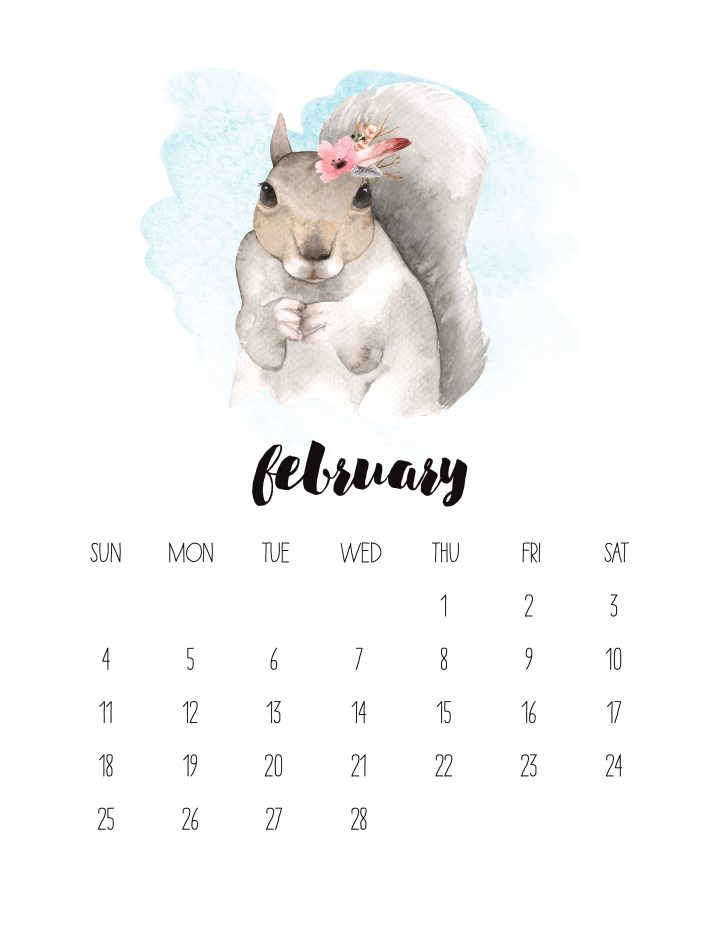 40+ Free Printable 2018 Calendars | Squirrelly Minds - Photo by The Cottage Market