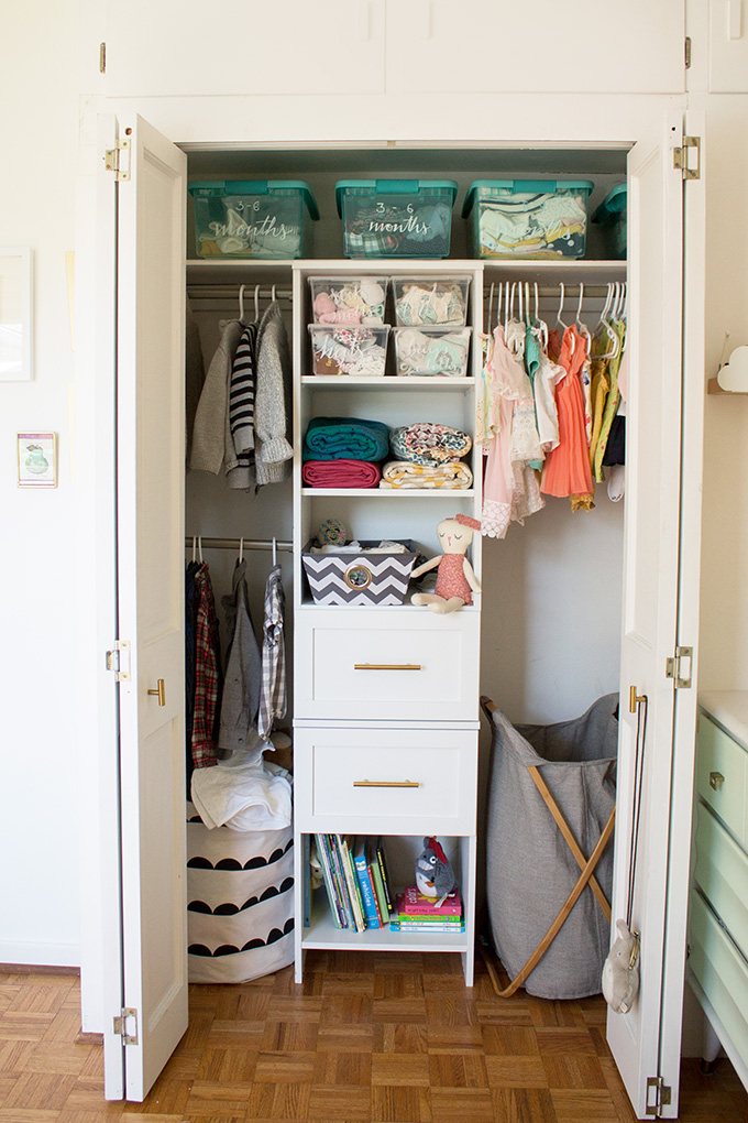 How to Organize a Nursery Closet | Squirrelly Minds