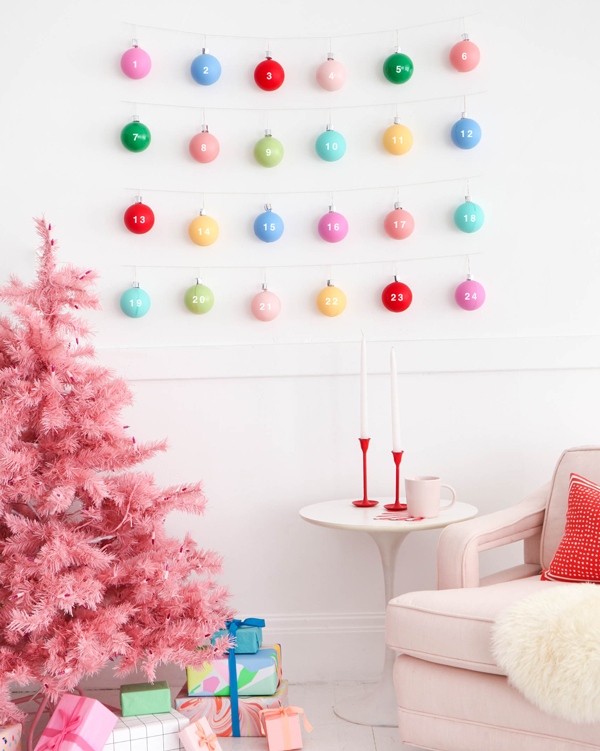 Top 10 Colourful DIY Advent Calendars - Image by Oh Happy Day on Squirrelly Minds