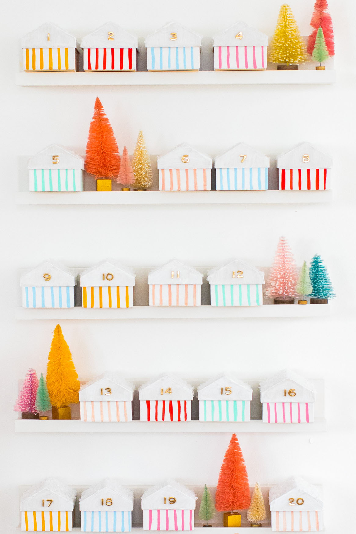 Top 10 Colourful DIY Advent Calendars - Image by Sugar and Cloth on Squirrelly Minds