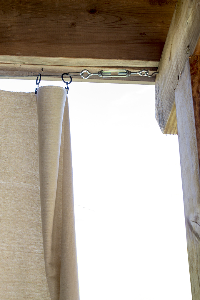 DIY privacy curtain on a budget | Squirrelly Minds