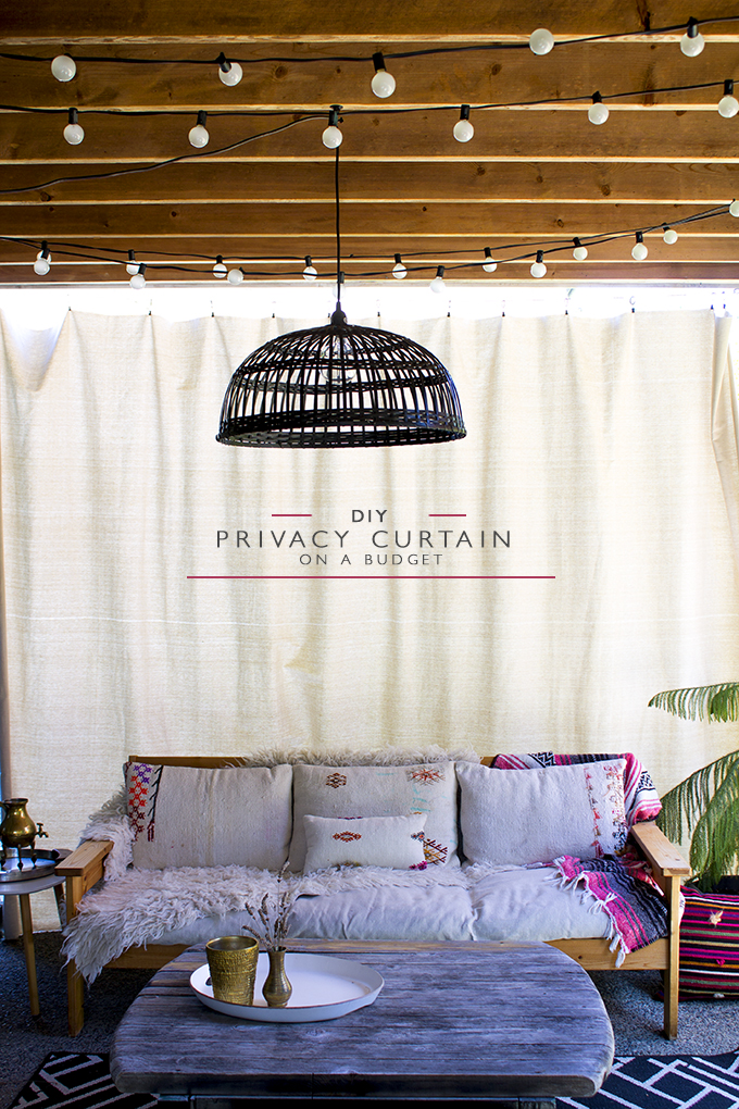 DIY privacy curtain on a budget | Squirrelly Minds